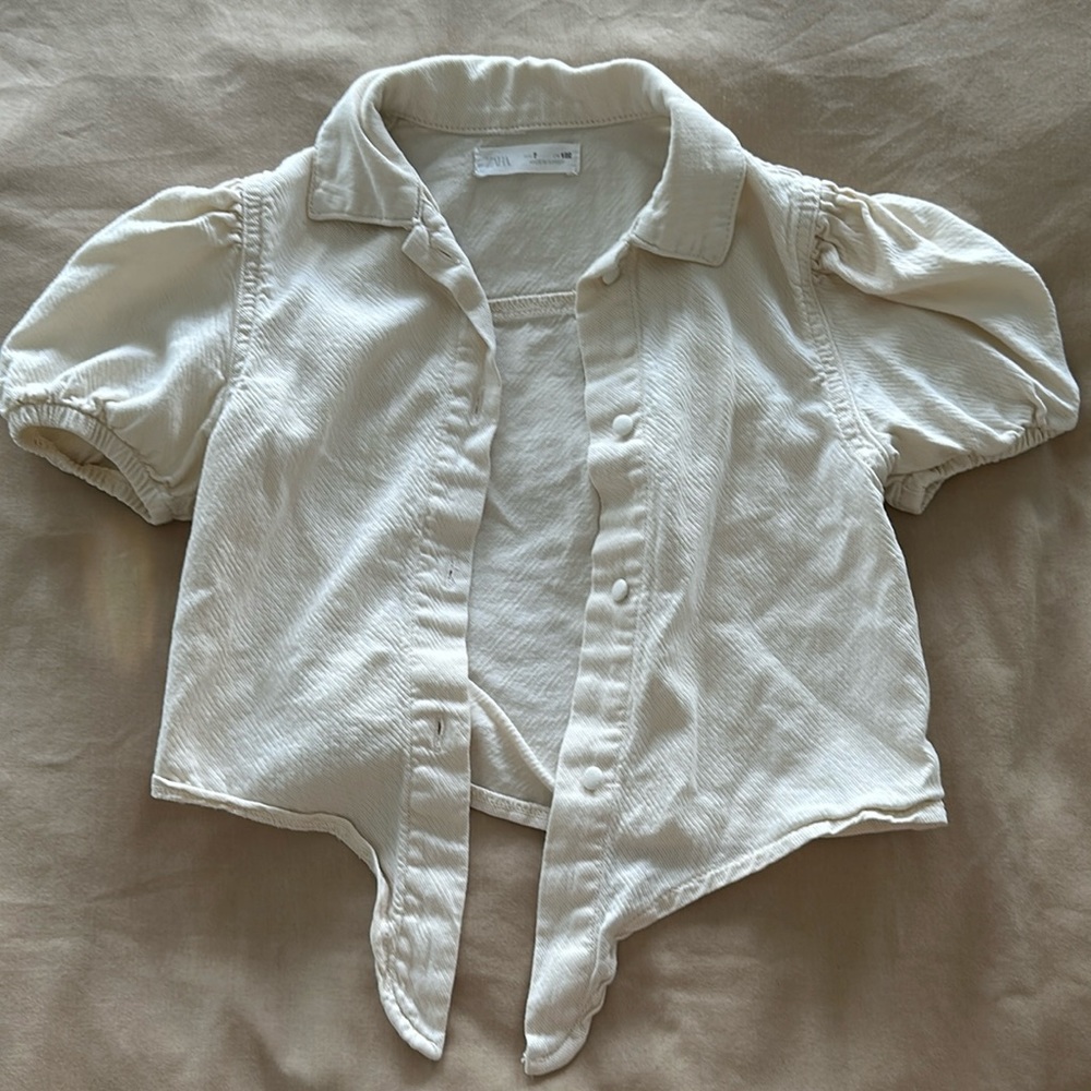 Zara girls top - cute tie front